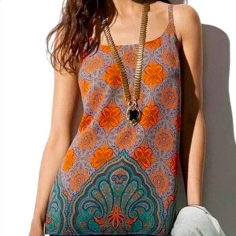 CAbi #3082 Arabesque Chiffon Cami